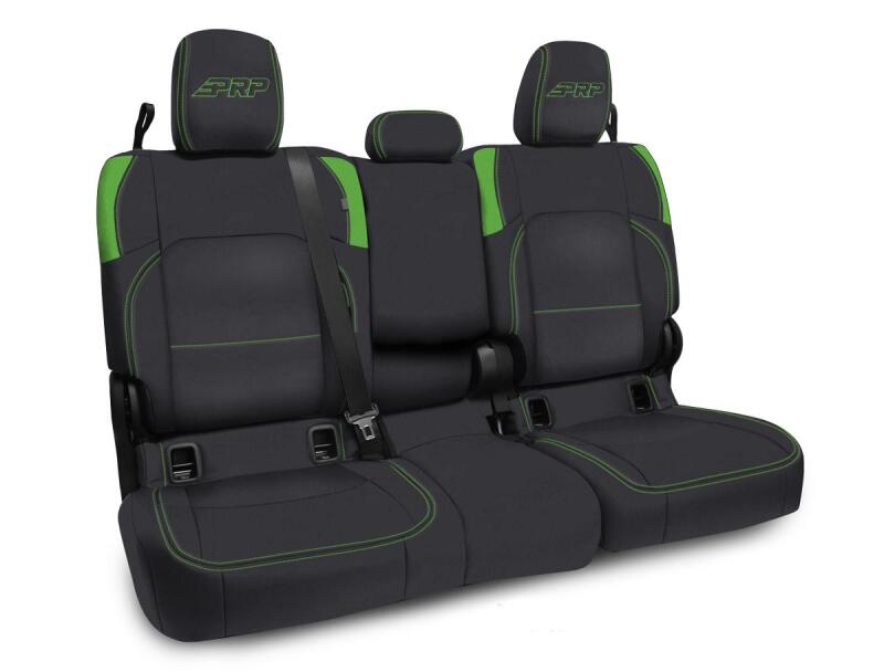 Jeep Gladiator JT Seat Cover - Rear - PRP Seats - with Armrest - Black/Green - `20-`27